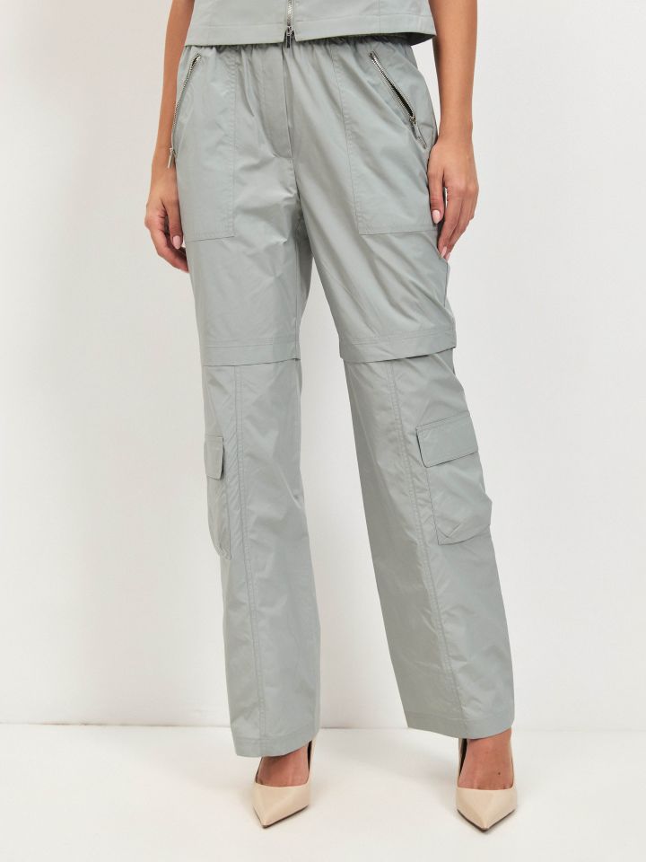 מכנסיים דגמייח רוכסנים ROMI בצבע ירוק בהיר