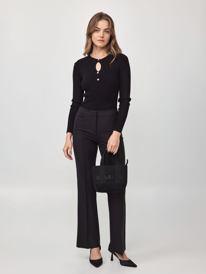 מכנסיים סן טרופה בצבע שחור