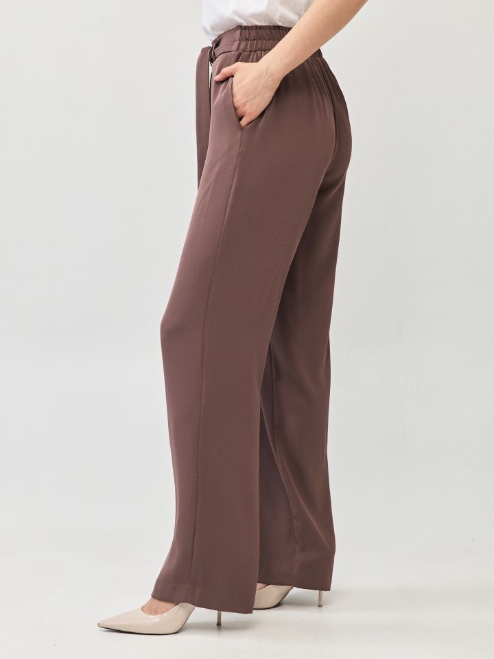 מכנסיים חגורה קשירה PROMO בצבע חום