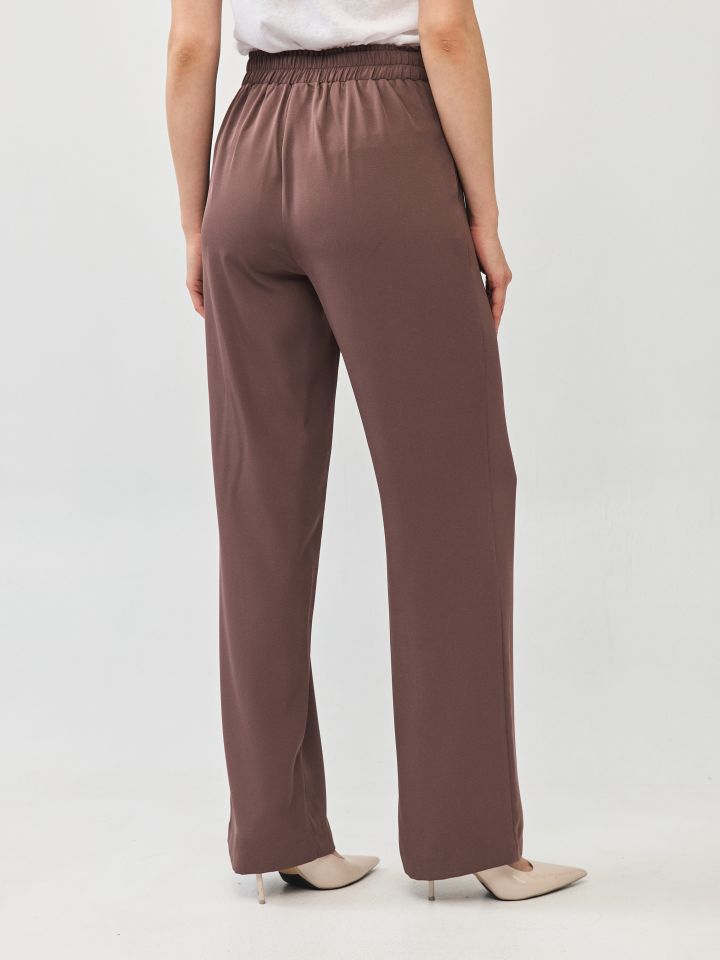 מכנסיים חגורה קשירה PROMO בצבע חום