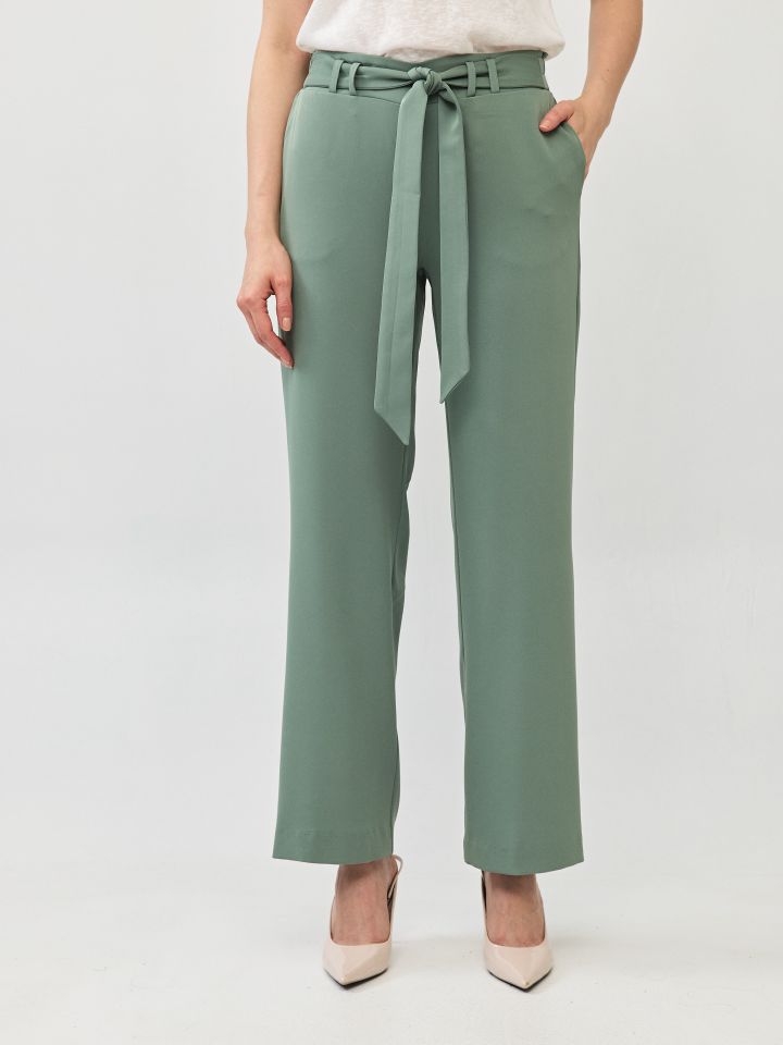 מכנסיים חגורה קשירה PROMO בצבע ירוק