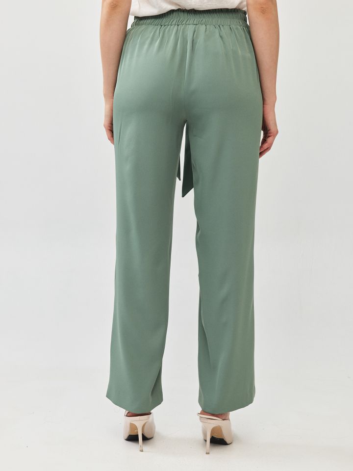 מכנסיים חגורה קשירה PROMO בצבע ירוק