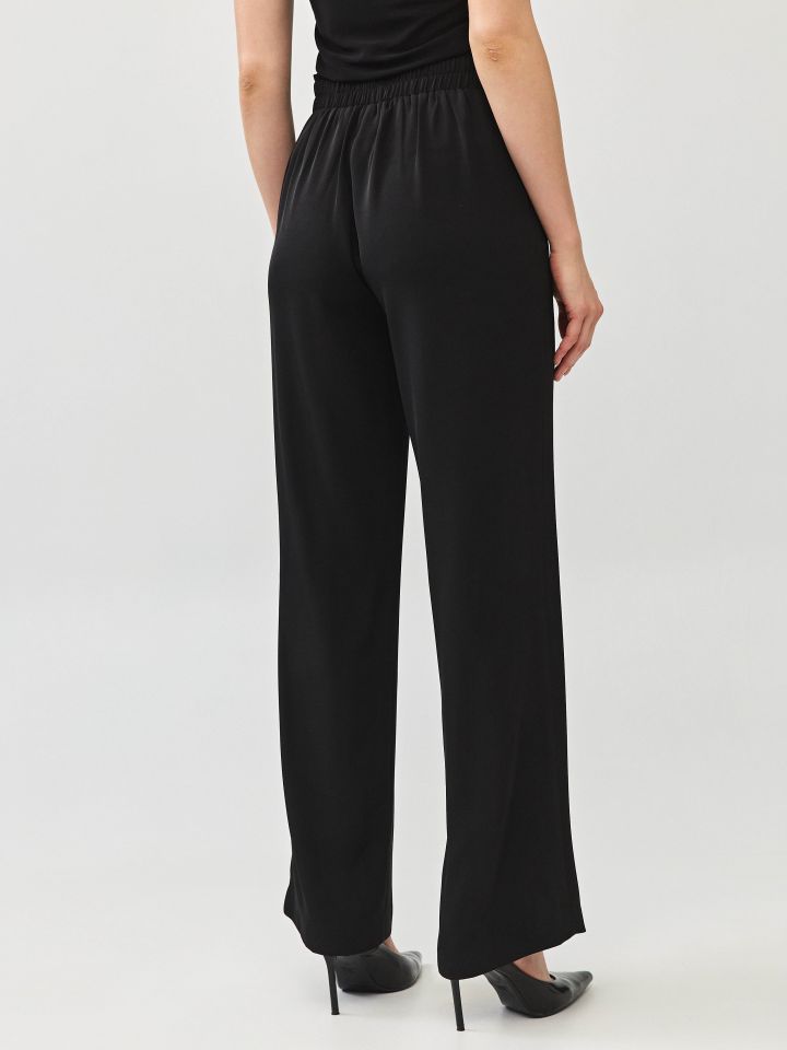 מכנסיים חגורה קשירה PROMO בצבע שחור