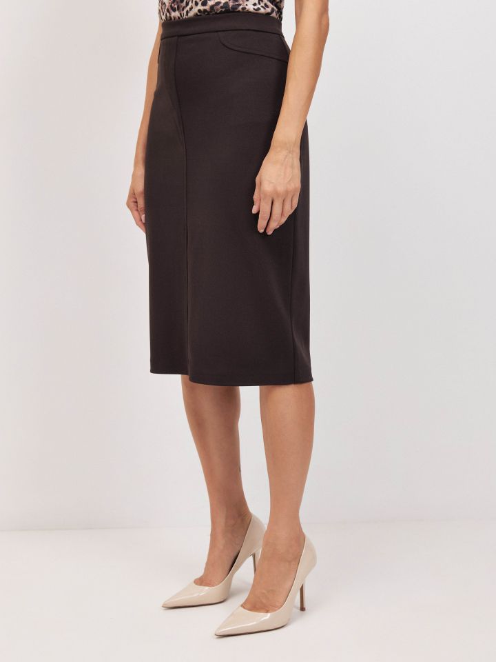 חצאית דיאגונל PROMO בצבע חום