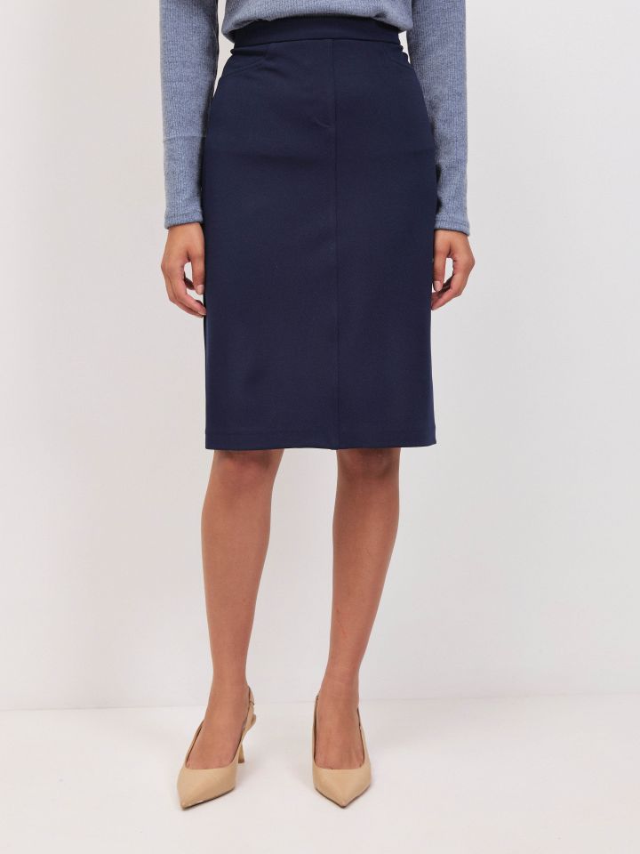 חצאית דיאגונל PROMO בצבע נייבי