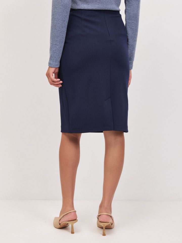 חצאית דיאגונל PROMO בצבע נייבי