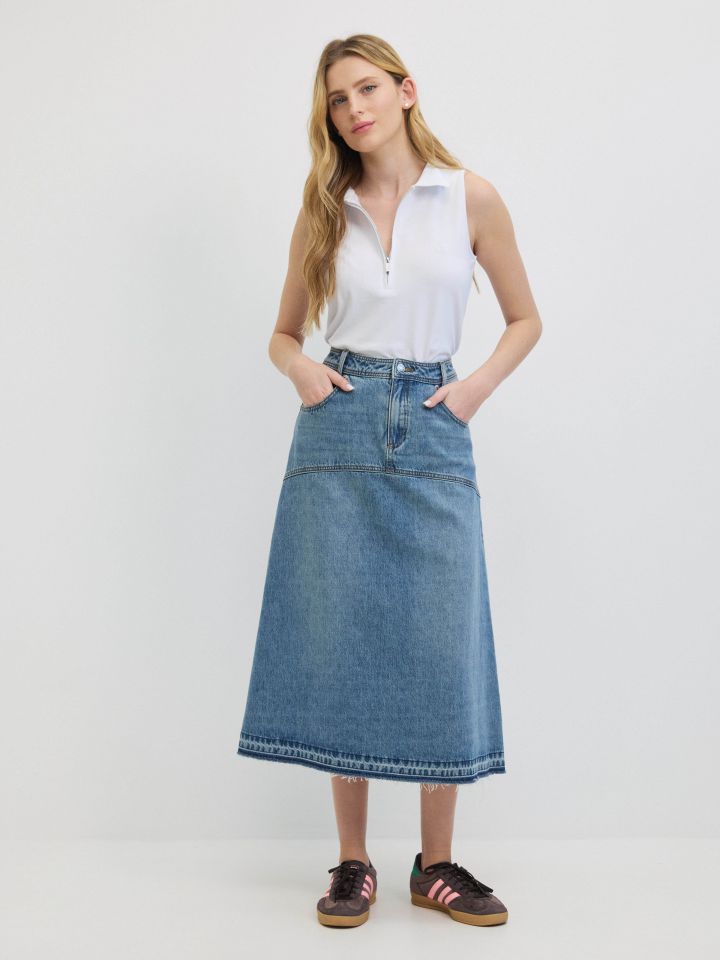 חצאית ג’ינס RANI בצבע ג’ינס בהיר