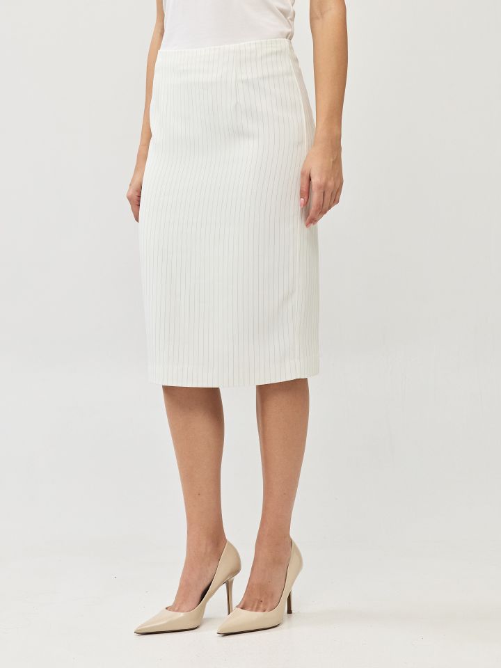 חצאית פסים WHITE בצבע לבן