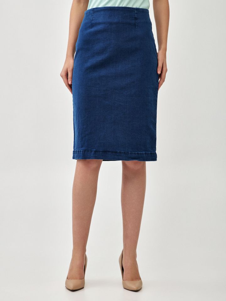 חצאית ג’ינס PROMO בצבע ג’ינס