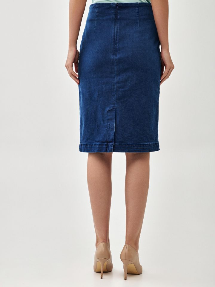 חצאית ג’ינס PROMO בצבע ג’ינס