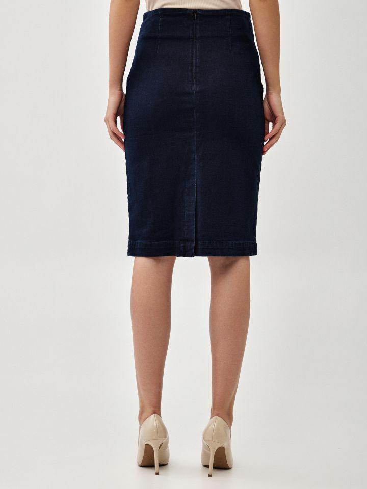 חצאית ג’ינס PROMO בצבע ג’ינס כהה