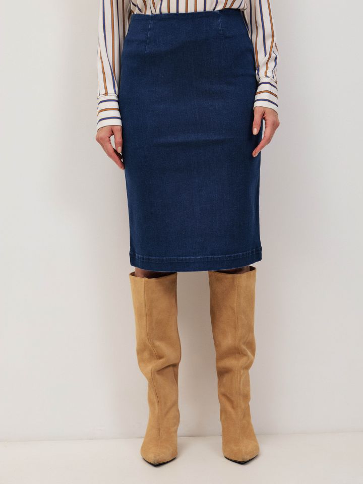 חצאית ג’ינס  PROMO בצבע ג’ינס