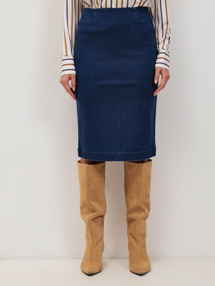 חצאית ג’ינס  PROMO בצבע ג’ינס