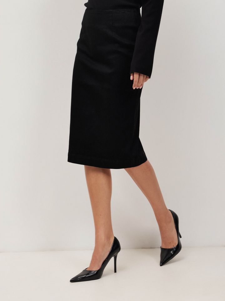 חצאית ג’ינס  PROMO בצבע שחור