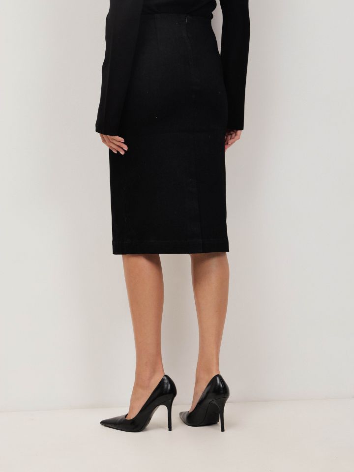 חצאית ג’ינס  PROMO בצבע שחור