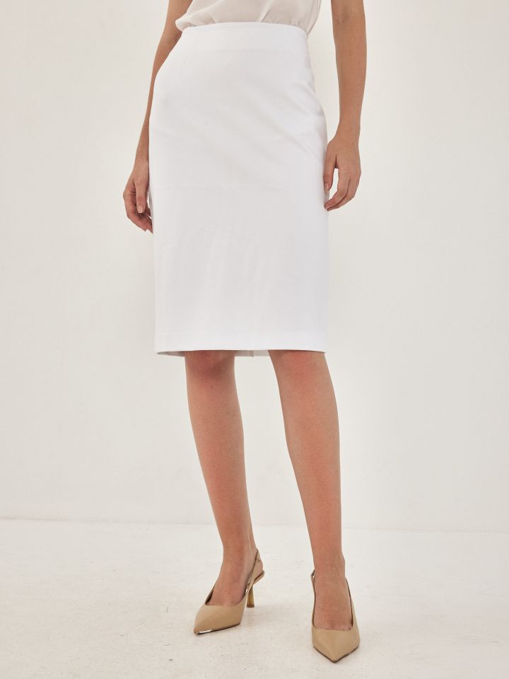 חצאית PROMO מילנו בצבע לבן