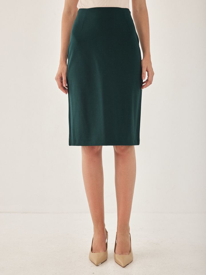 חצאית PROMO מילנו בצבע ירוק בקבוק