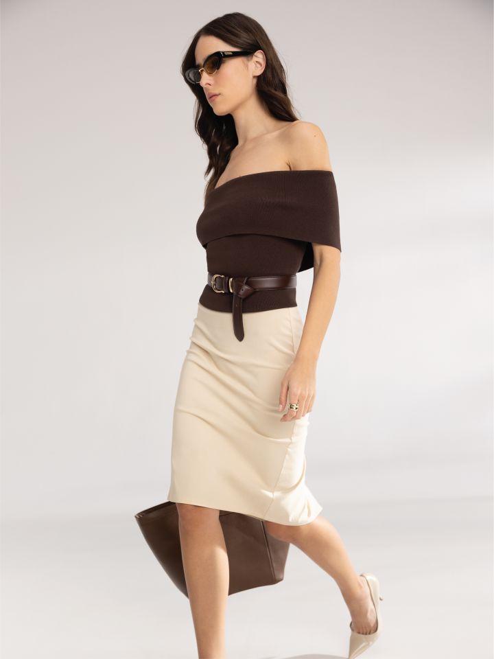 חצאית LIA PROMO בצבע טיבעי