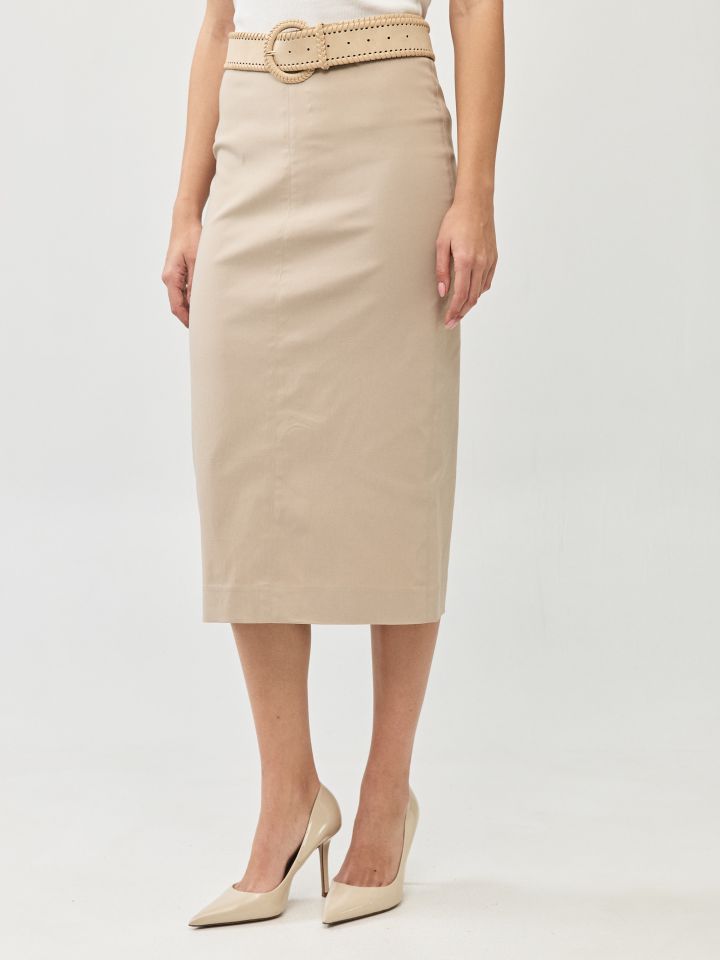 חצאית NATALY בצבע בייז קפוצינו