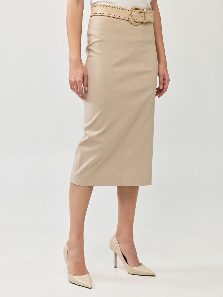 חצאית NATALY בצבע בייז קפוצינו