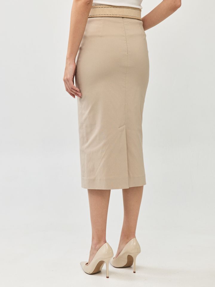 חצאית NATALY בצבע בייז קפוצינו