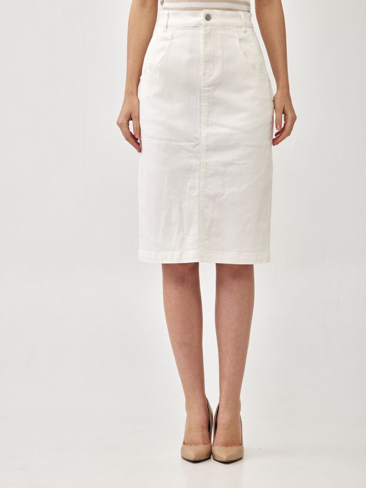 חצאית דריל LIA בצבע לבן