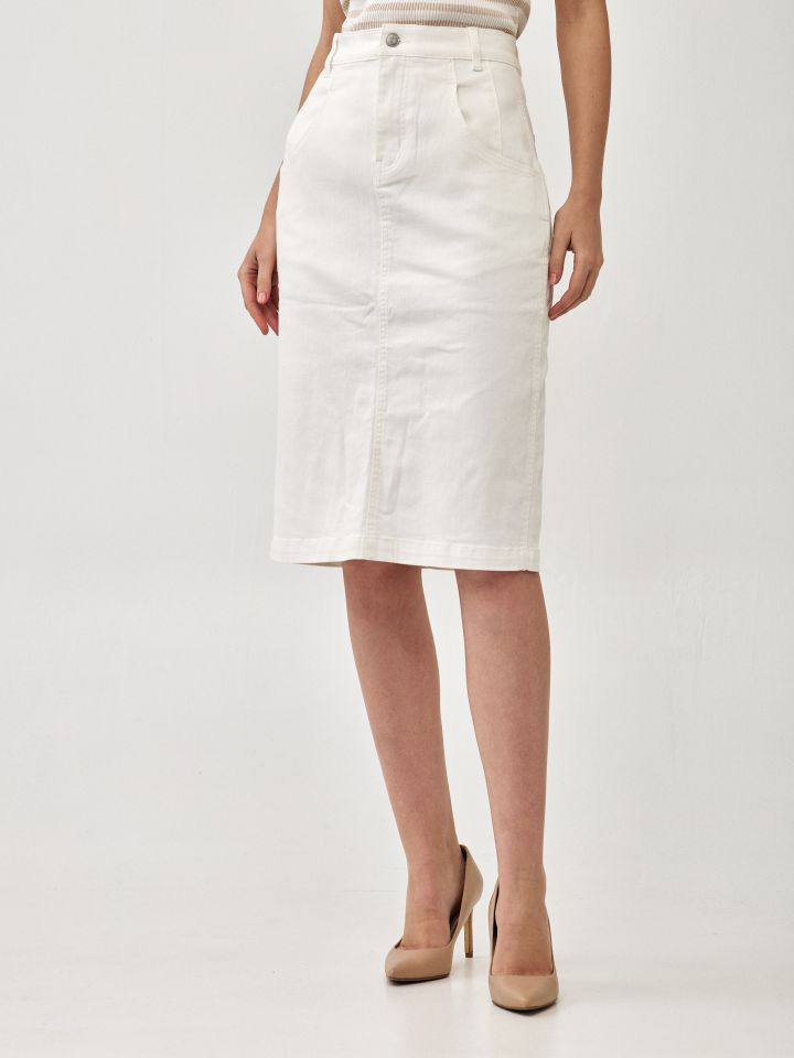 חצאית דריל LIA בצבע לבן