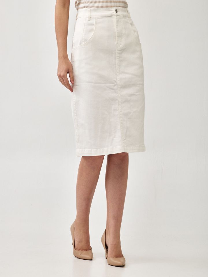 חצאית דריל LIA בצבע לבן