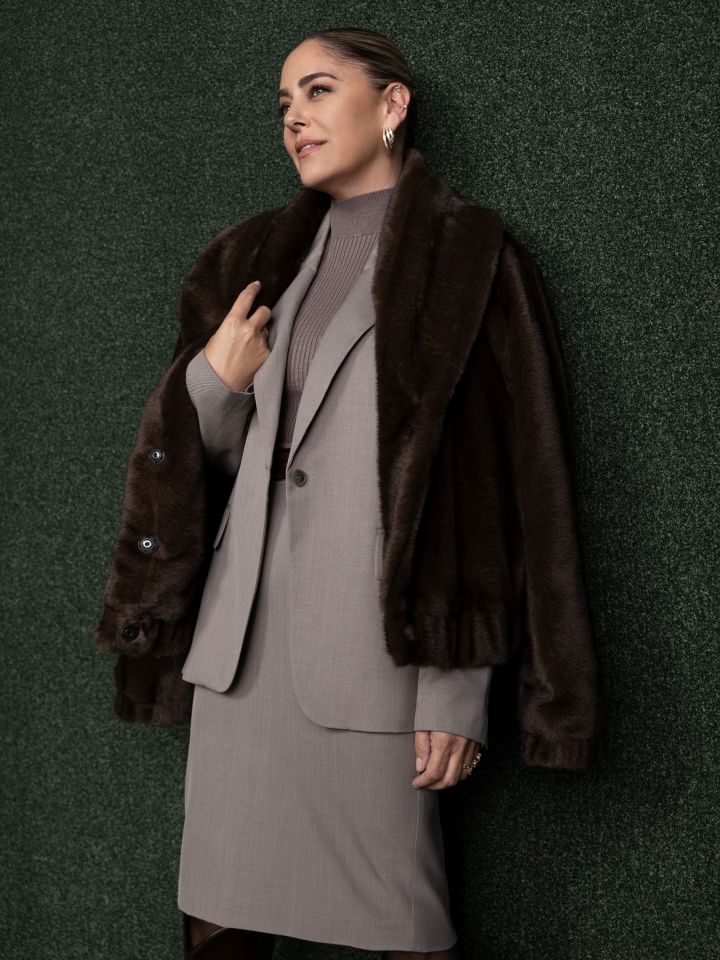 חצאית LIAT בצבע בייז מלנג’