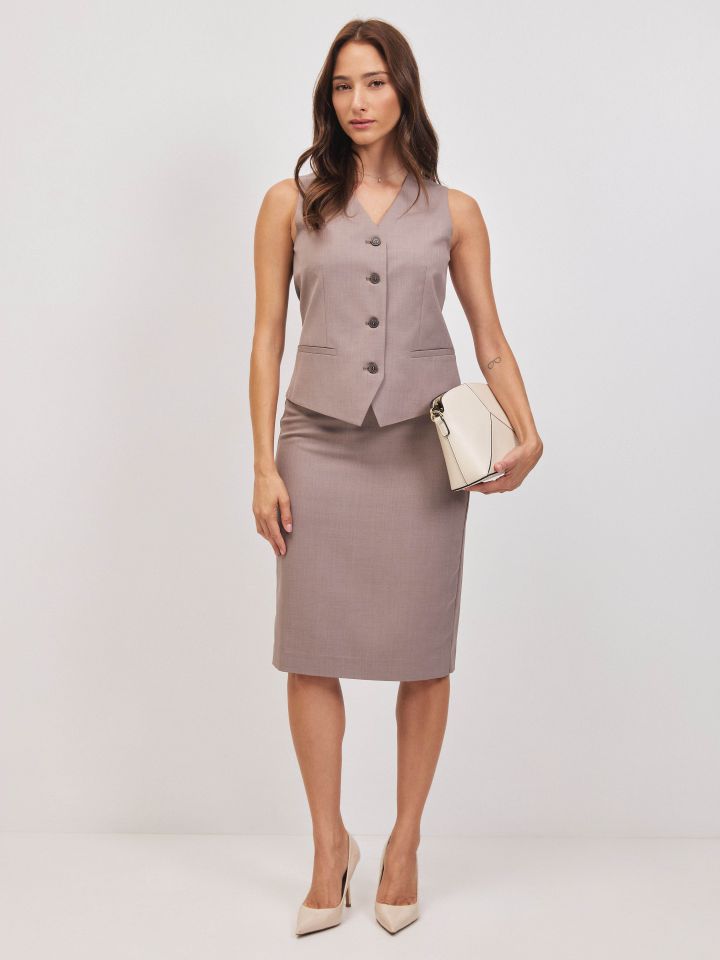 חצאית LIAT בצבע בייז מלנג’