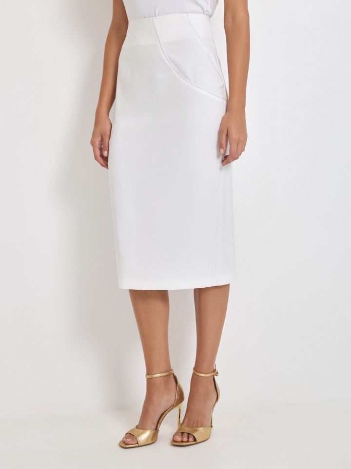 חצאית פספולים KONTENTO בצבע לבן