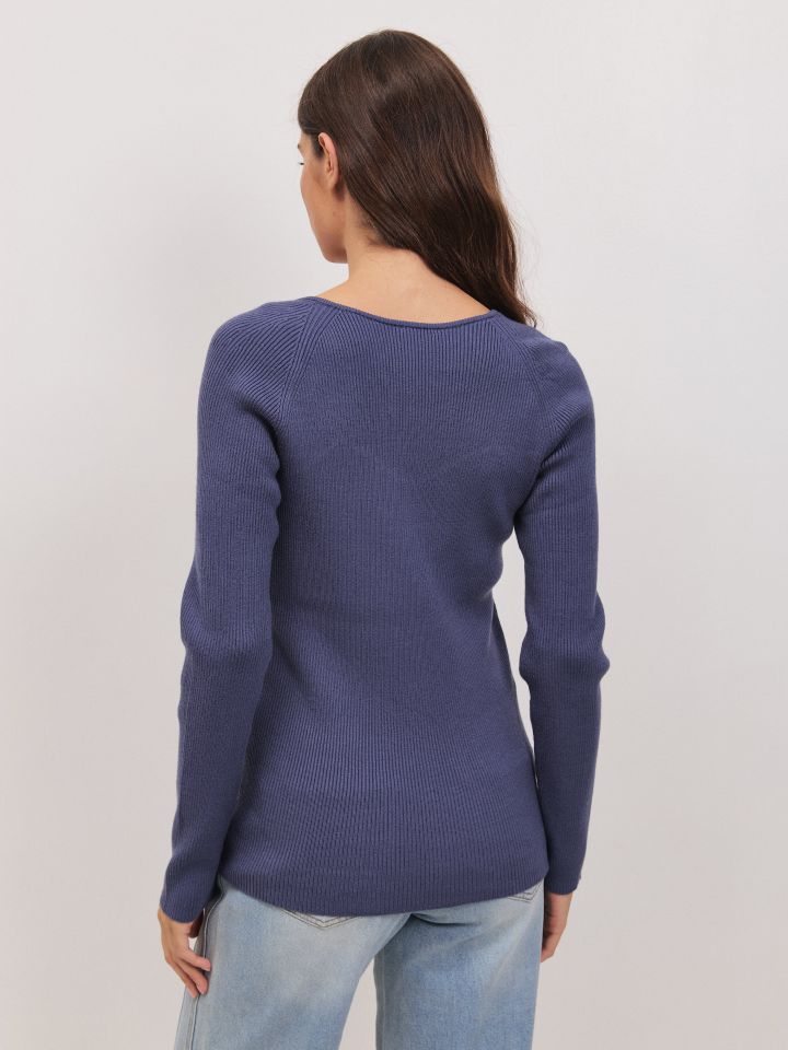 סריג  PROMO ROMI בצבע כחול מעושן