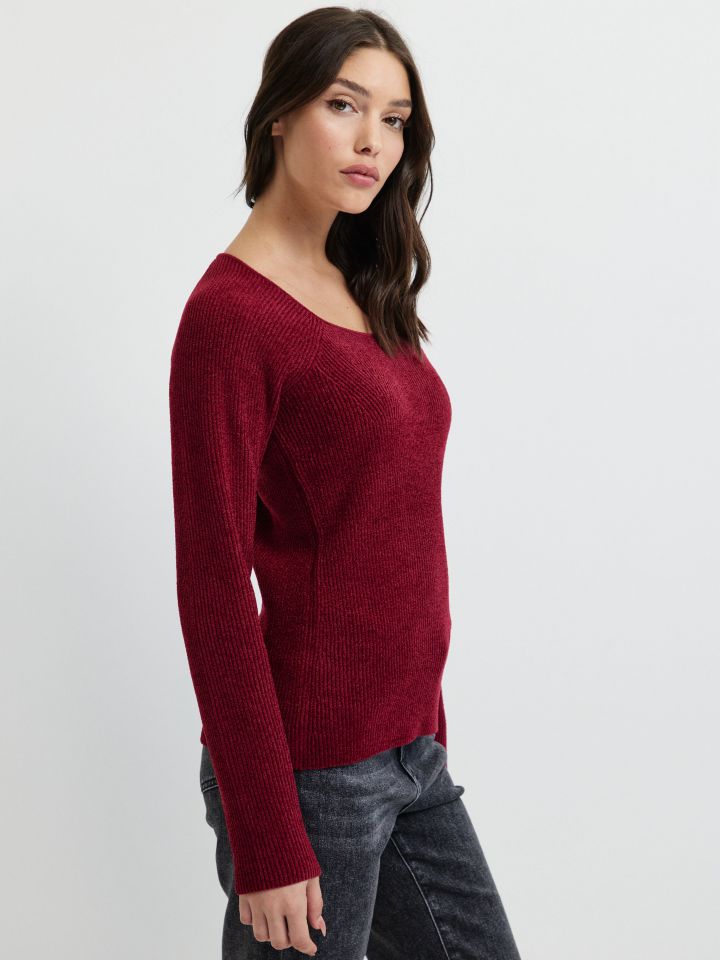 סריג שניל בצבע בורדו