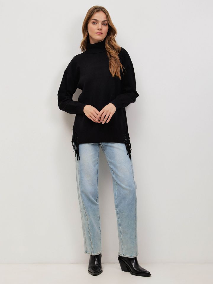 סריג גולף פרנזים בצבע שחור