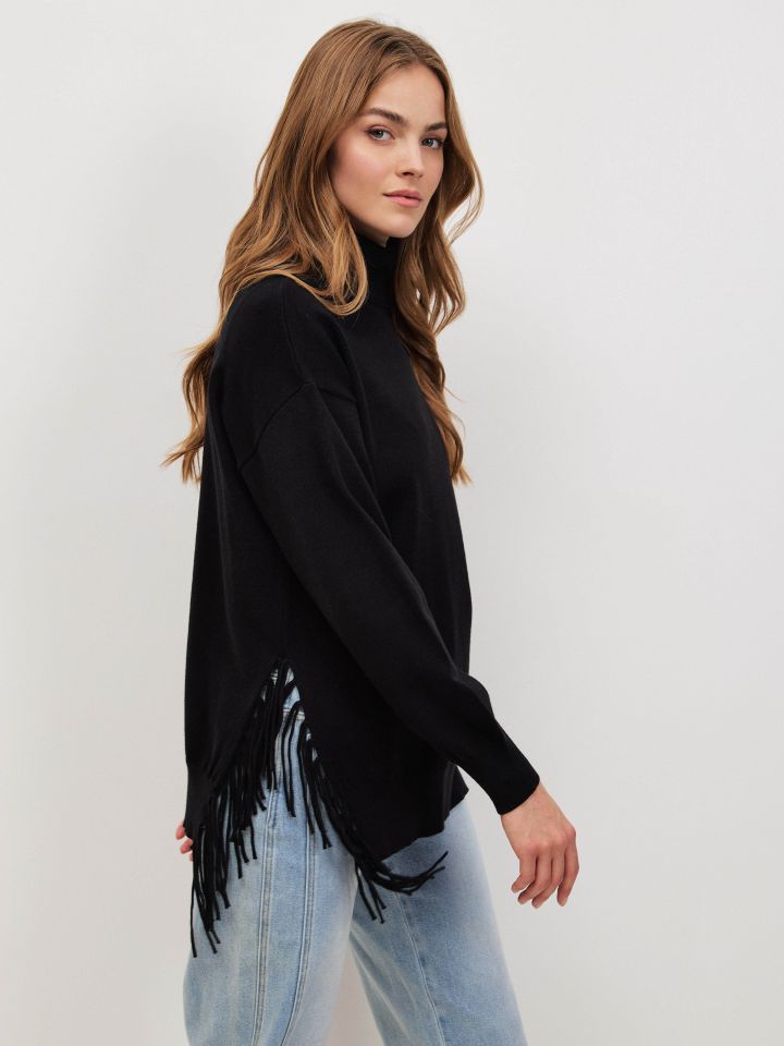 סריג גולף פרנזים בצבע שחור