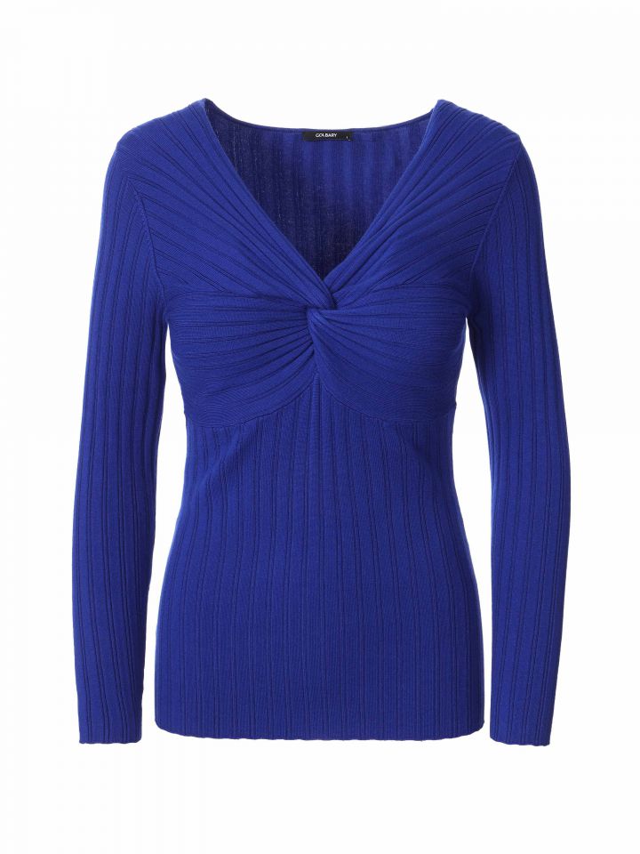 סריג פתח מסובב בצבע כחול רויאל