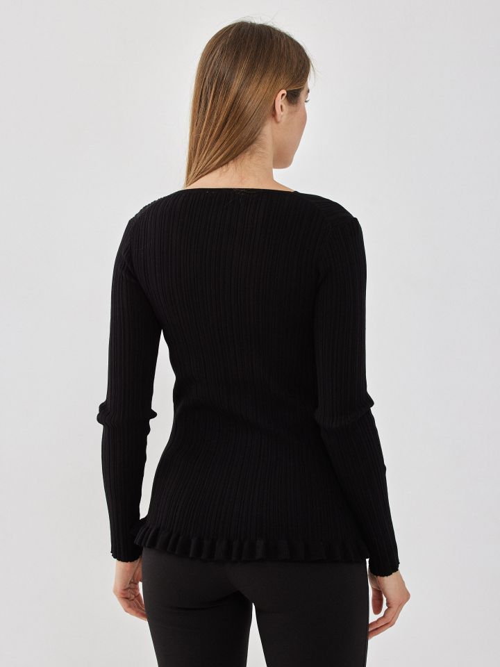 טווין סט סריג פתח אבזם בצבע שחור