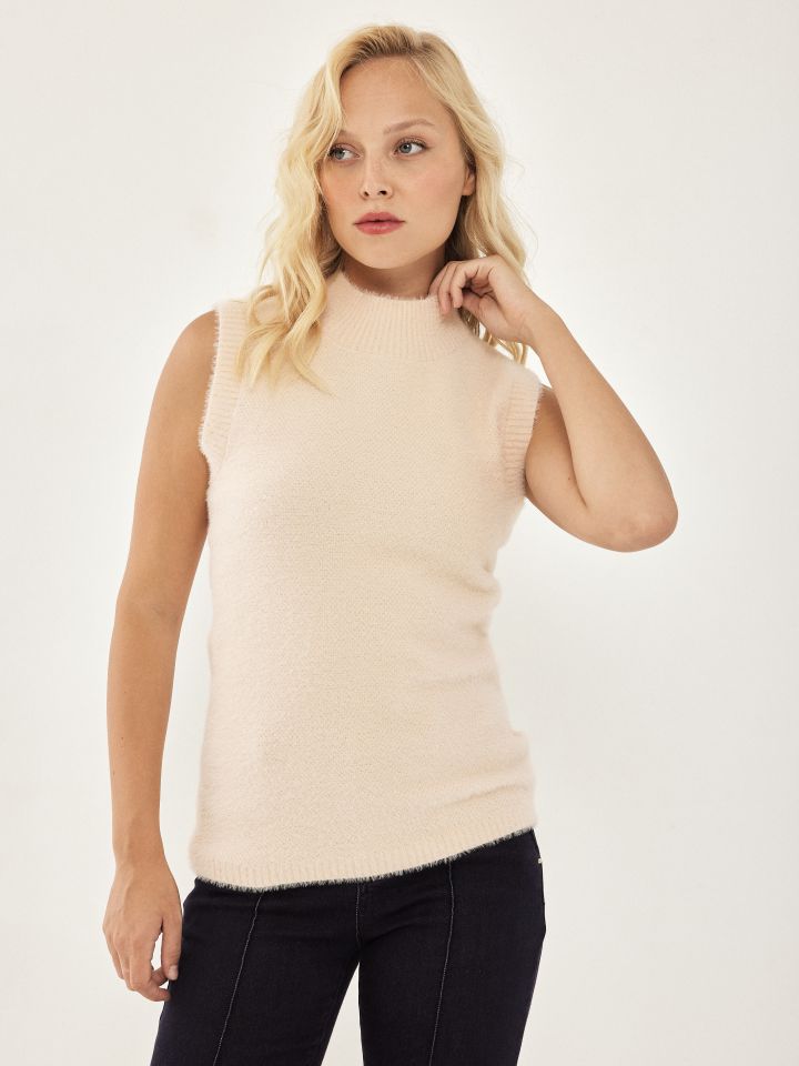 סריג חצי גולף שאניל PROMO בצבע ורוד חדש