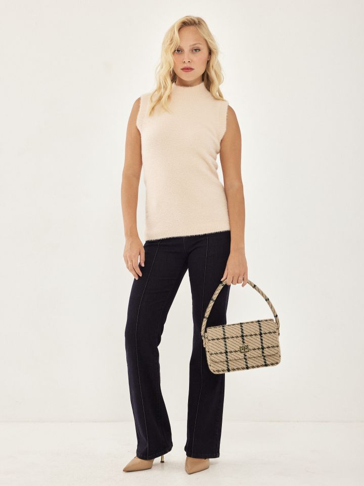 סריג חצי גולף שאניל PROMO בצבע ורוד חדש