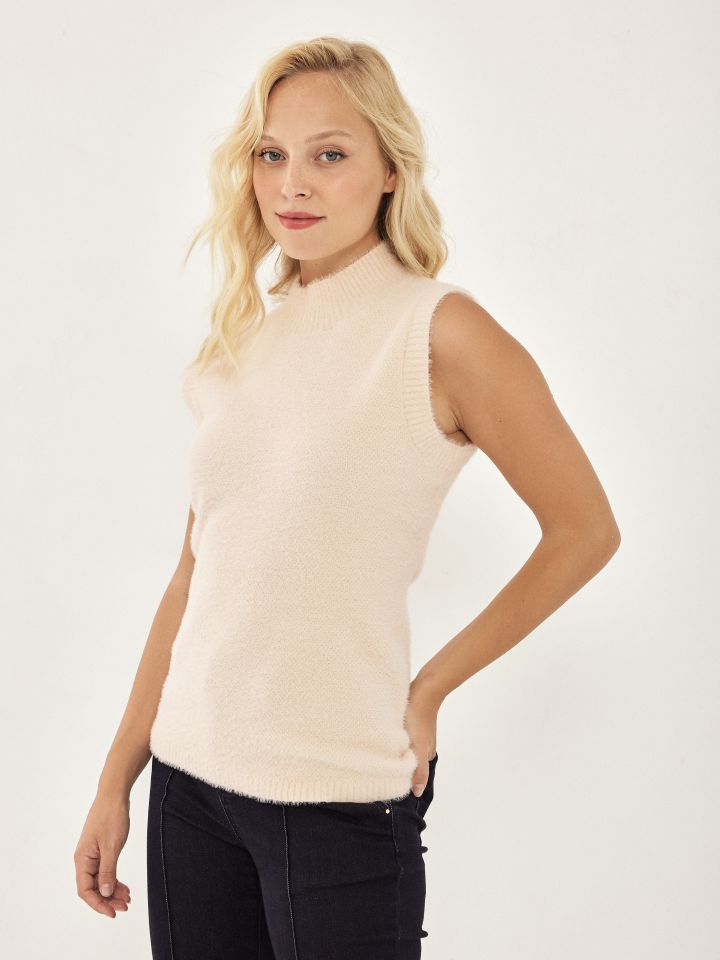 סריג חצי גולף שאניל PROMO בצבע ורוד חדש