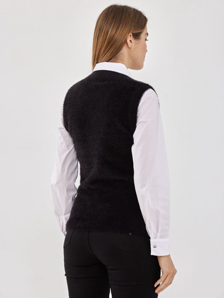 סריג חצי גולף שאניל PROMO בצבע שחור