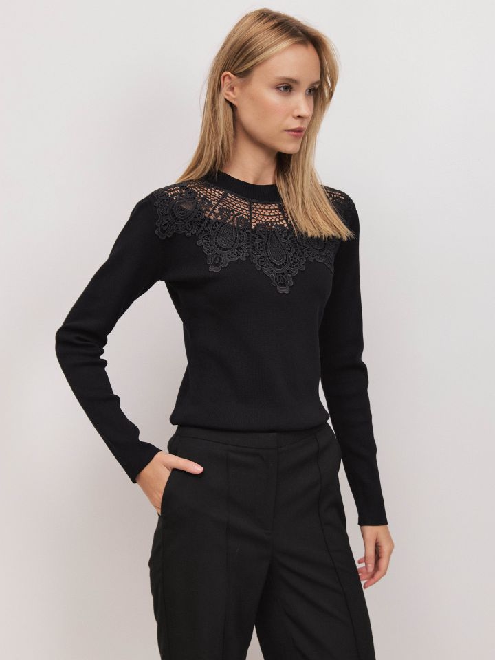 סריג פתח ליבה קרושה בצבע שחור