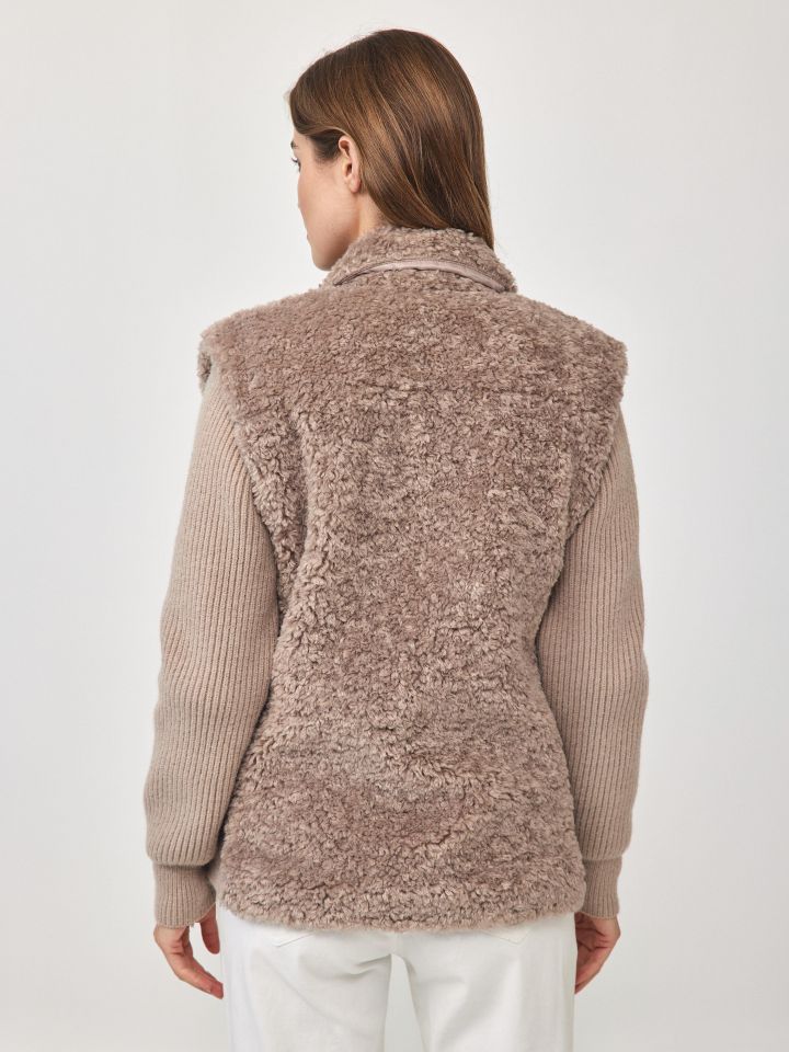 עליונית סריג כיסים MILANO בצבע קאמל