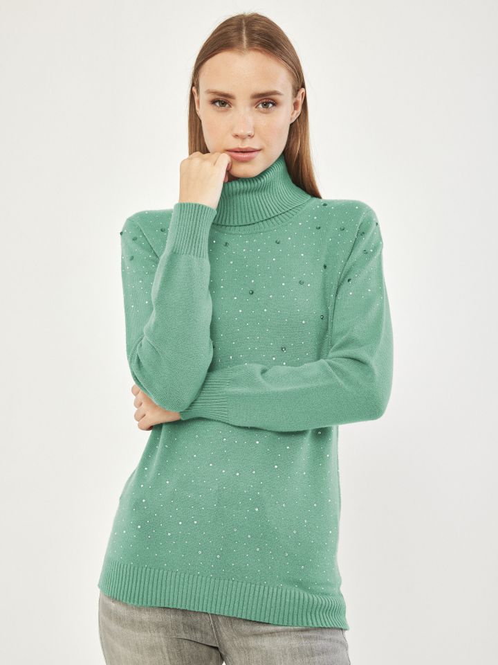 סריג גולף יהלומים בצבע ירוק