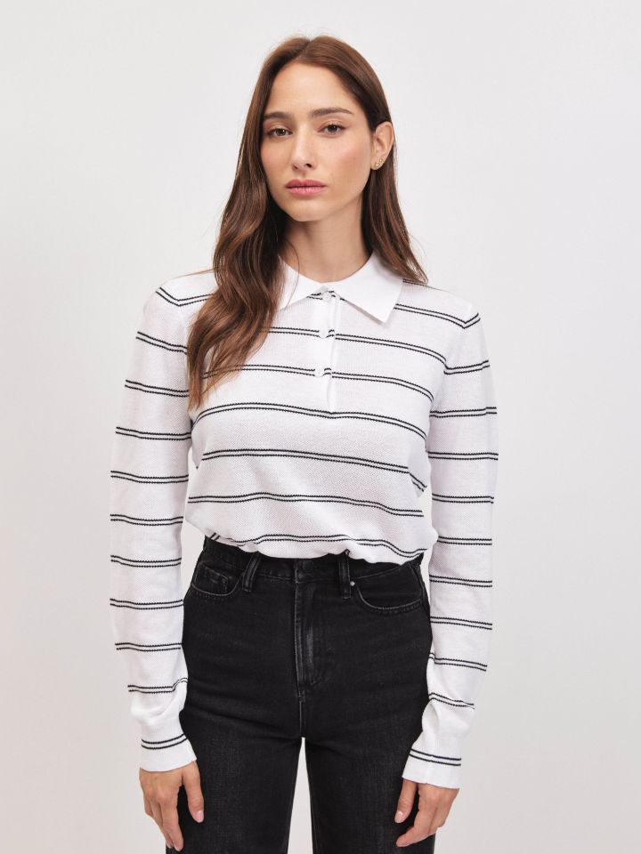 סריג שינה פסים PROMO בצבע אופוויט