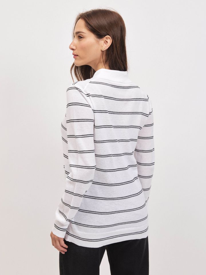 סריג שינה פסים PROMO בצבע אופוויט