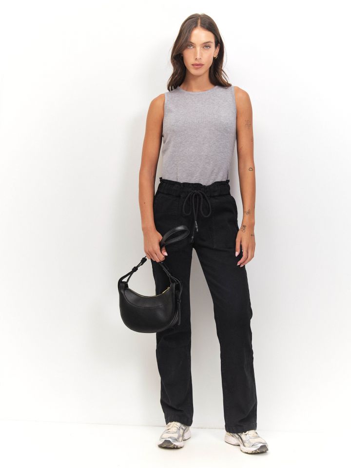 גופיה סריג PROMO בצבע אפור כסף