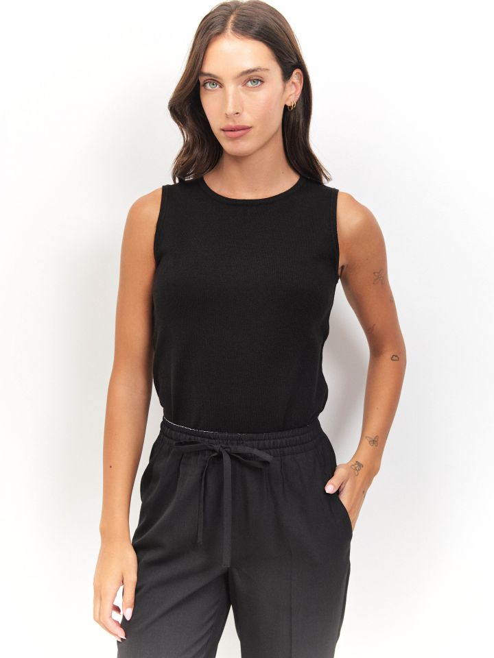 גופיה סריג PROMO בצבע שחור