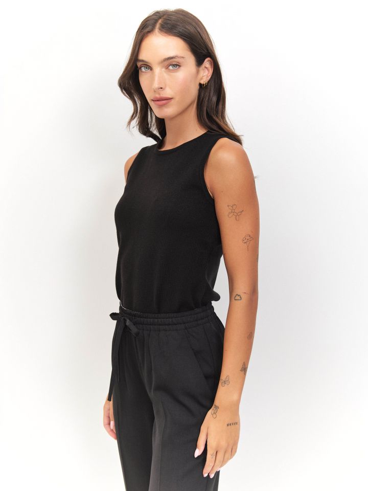 גופיה סריג PROMO בצבע שחור