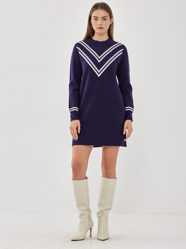 טוניקה סריג LIA בצבע כחול ויקטוריה